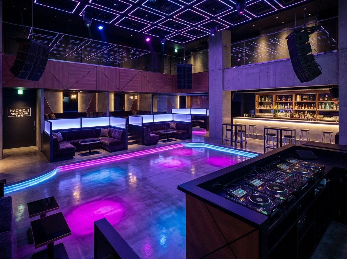 クラブ内装のイメージ（光と音で高揚感を演出する空間）